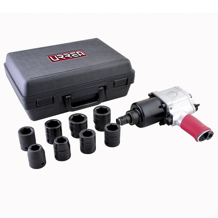 URREA Twin hammer 3/4" drive air impact wrench and socket set (metric) UP772HKM